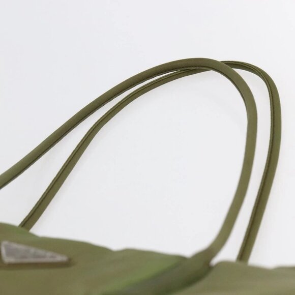 PRADA Tote Bag Nylon Khaki Silver Auth - Picture 9 of 16